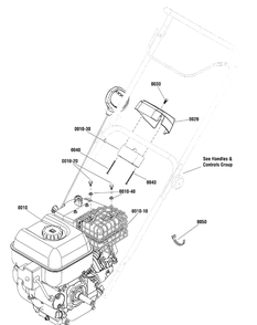 Engine Group Diagram and Parts List for 1696509-00-7522E 2015 Briggs and Stratton Snow Blower